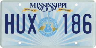 MS license plate HUX186