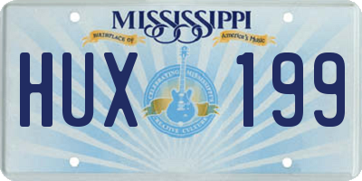 MS license plate HUX199