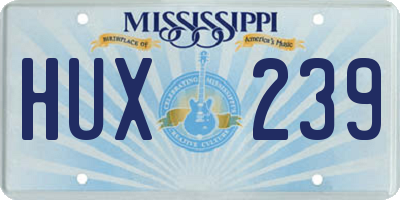MS license plate HUX239