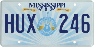 MS license plate HUX246
