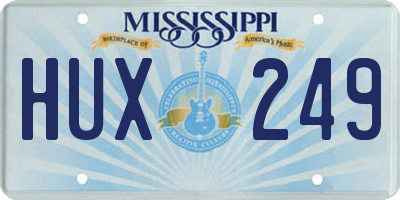 MS license plate HUX249