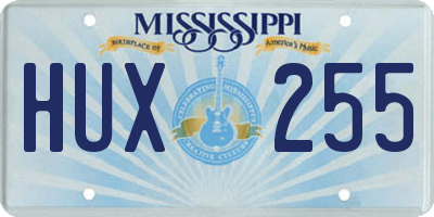 MS license plate HUX255
