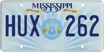 MS license plate HUX262