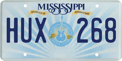 MS license plate HUX268