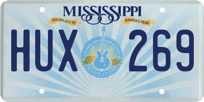 MS license plate HUX269