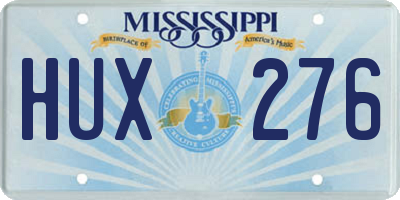 MS license plate HUX276
