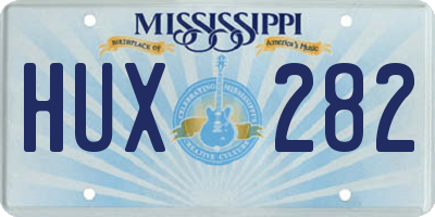 MS license plate HUX282