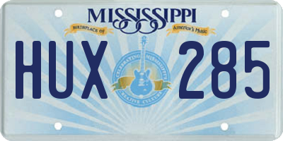 MS license plate HUX285