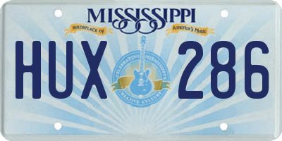 MS license plate HUX286