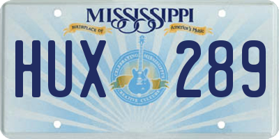 MS license plate HUX289