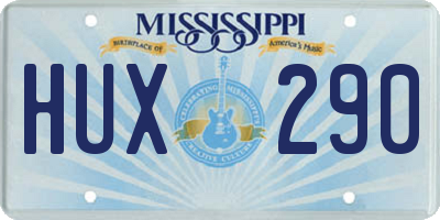 MS license plate HUX290