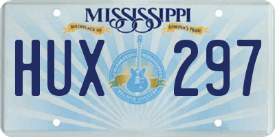 MS license plate HUX297