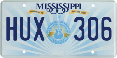 MS license plate HUX306