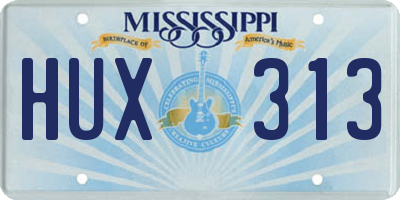 MS license plate HUX313