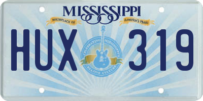 MS license plate HUX319