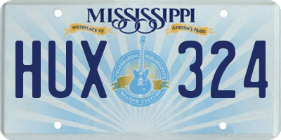 MS license plate HUX324