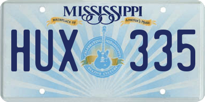 MS license plate HUX335