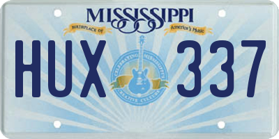 MS license plate HUX337