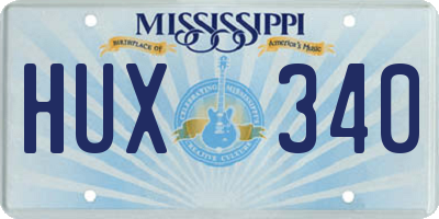 MS license plate HUX340