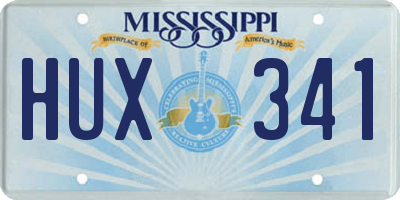 MS license plate HUX341