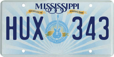 MS license plate HUX343