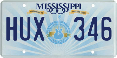MS license plate HUX346