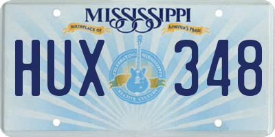 MS license plate HUX348