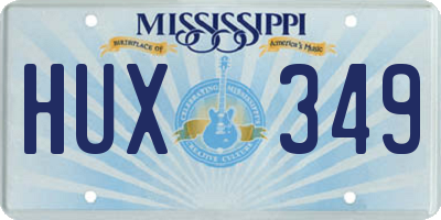 MS license plate HUX349