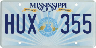 MS license plate HUX355