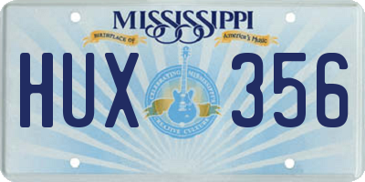 MS license plate HUX356