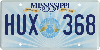 MS license plate HUX368