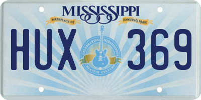 MS license plate HUX369