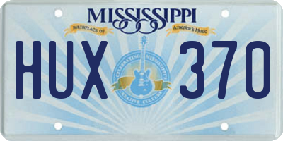 MS license plate HUX370
