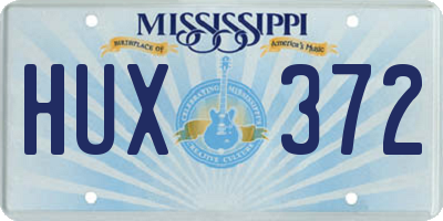 MS license plate HUX372