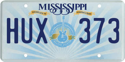 MS license plate HUX373