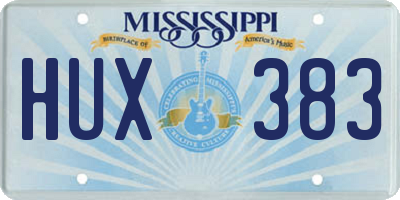 MS license plate HUX383