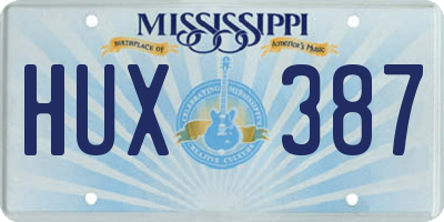 MS license plate HUX387