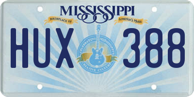 MS license plate HUX388