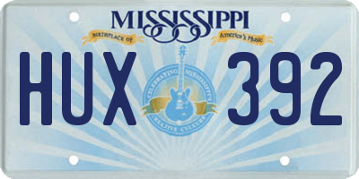MS license plate HUX392