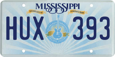 MS license plate HUX393