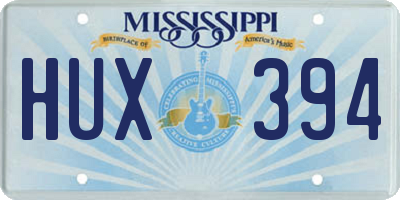 MS license plate HUX394