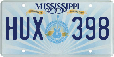 MS license plate HUX398
