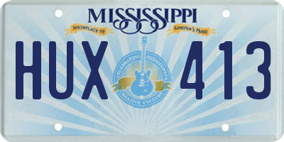 MS license plate HUX413