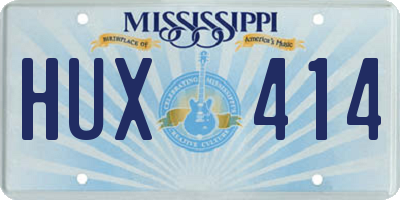 MS license plate HUX414