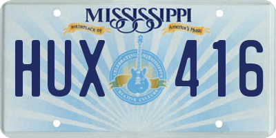 MS license plate HUX416