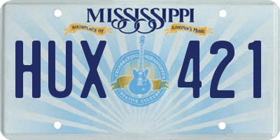 MS license plate HUX421