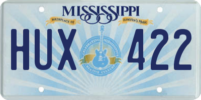 MS license plate HUX422