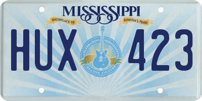 MS license plate HUX423