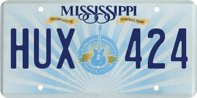 MS license plate HUX424