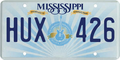 MS license plate HUX426